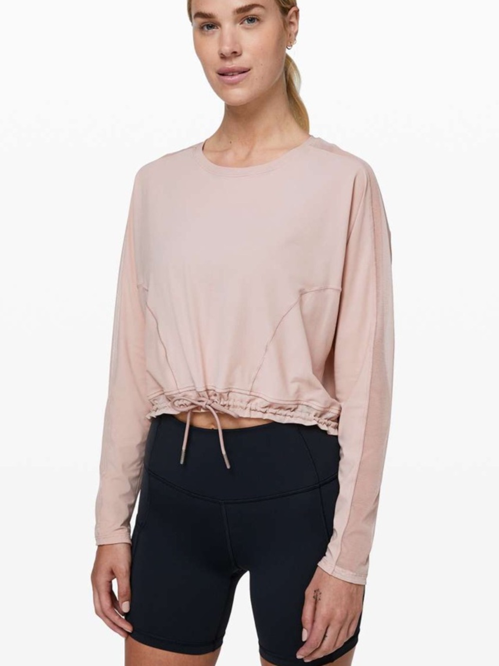 Lululemon Reach for the Run Long Sleeve Muse Pink Womens Size 8 Crewneck Shirt